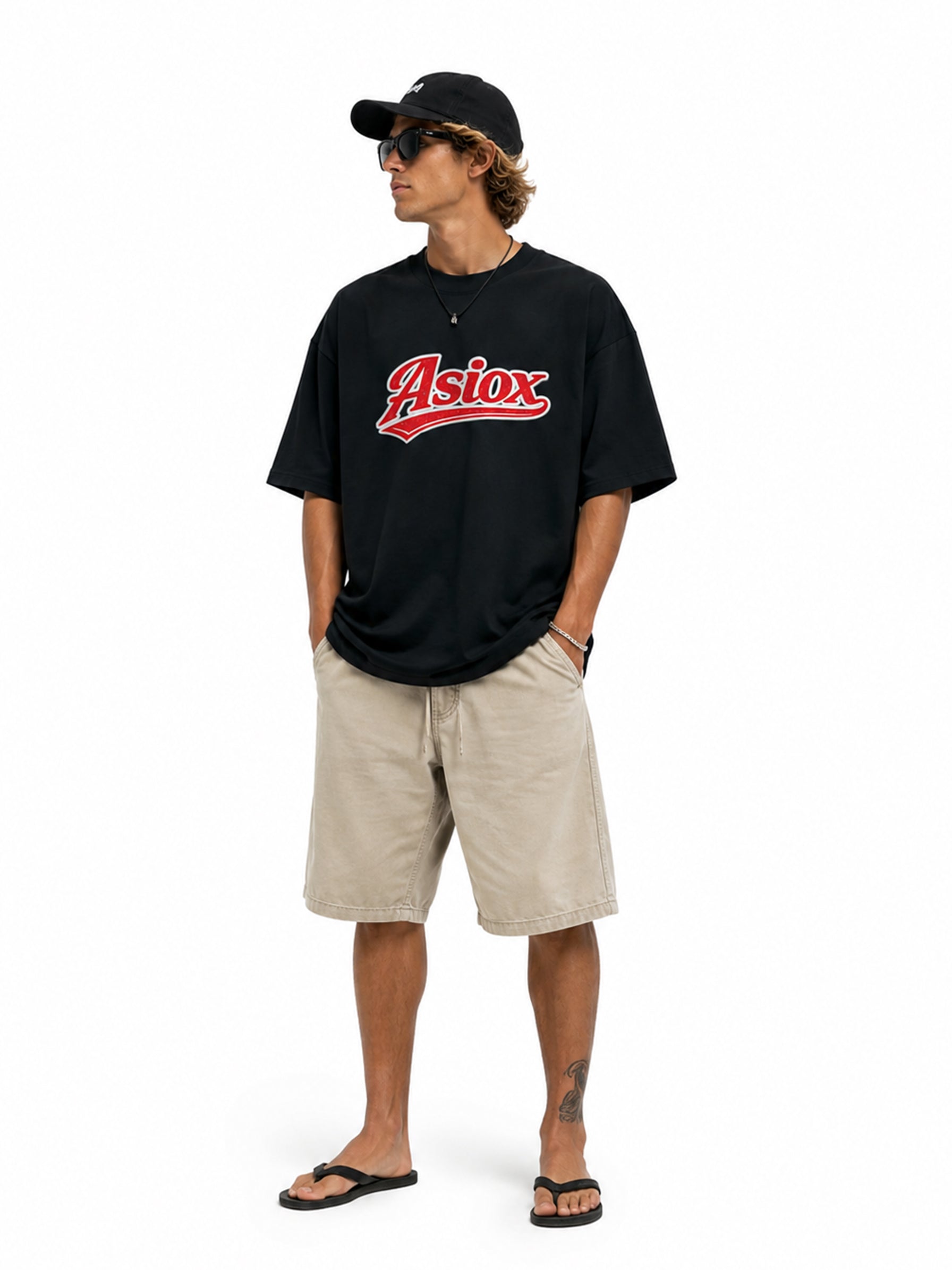 Camiseta  Asiox black&red