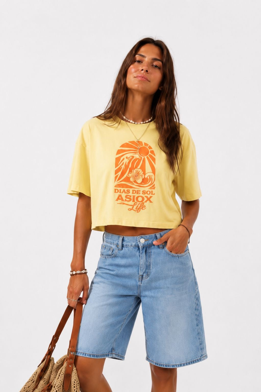 ASIOX CAMISETA CROP VERANO