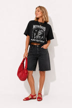 ASIOX CAMISETA CROP White