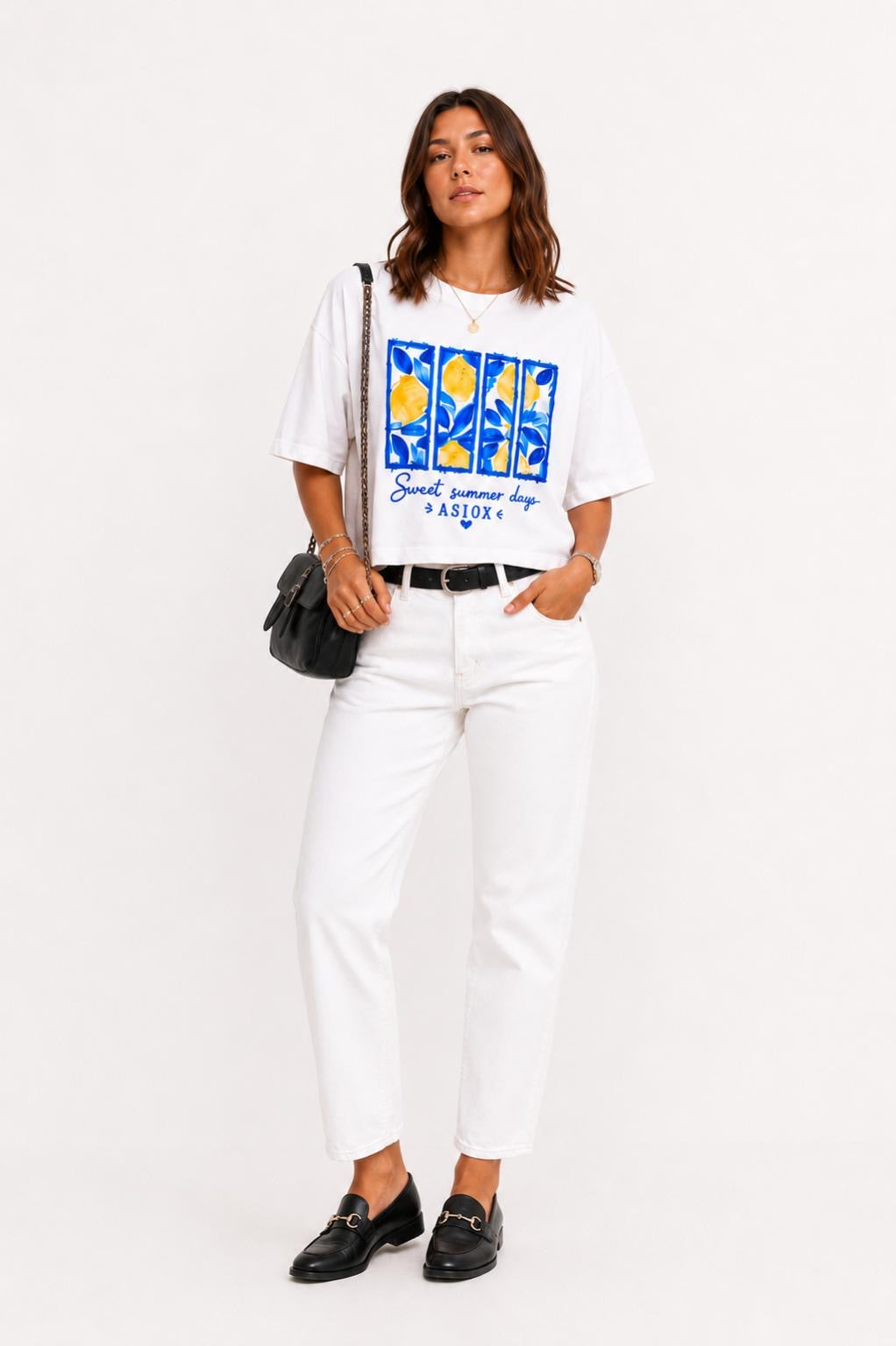 ASIOX CAMISETA CROP Grecia
