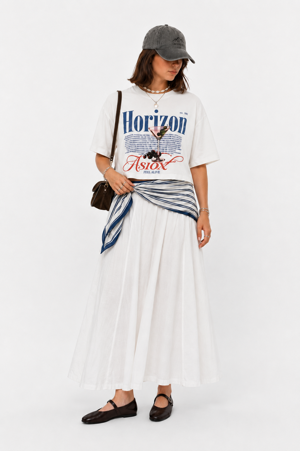 ASIOX CAMISETA CROP LUZ