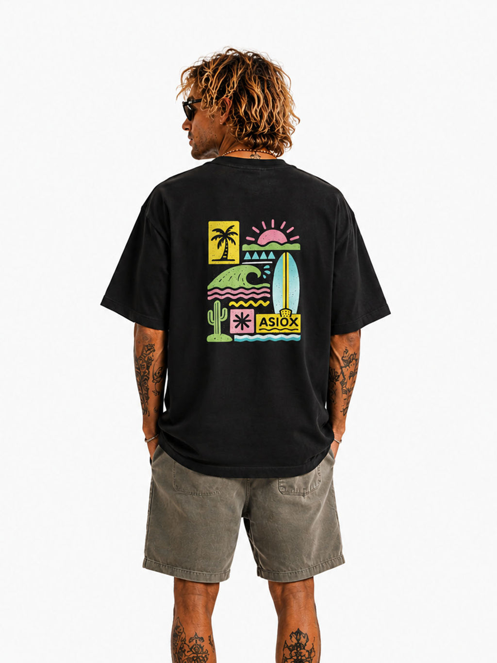 Camiseta  Asiox Art black