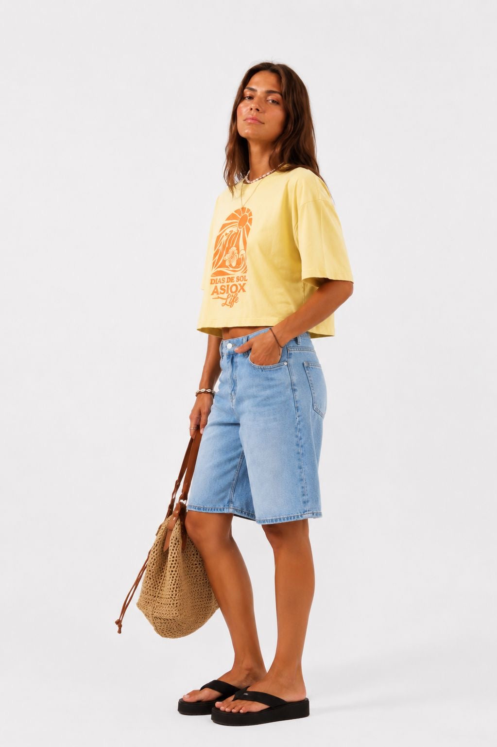 ASIOX CAMISETA CROP VERANO