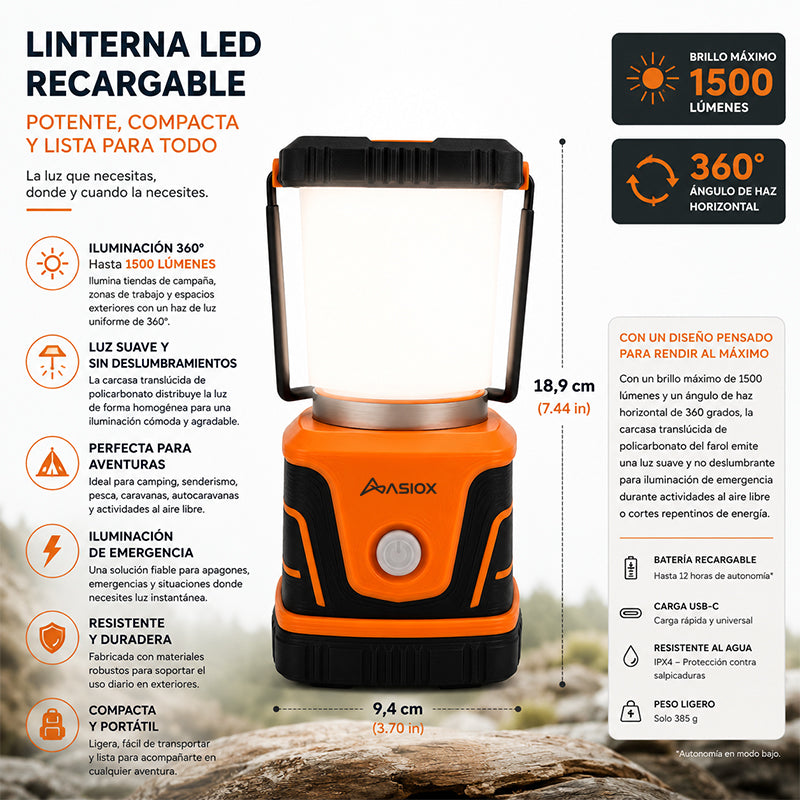 Linterna ASIOX Horizon 1500